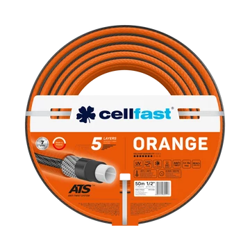 CELLFAST Locsoló tömlő 5 rétegű ORANGE 1/2" 50 m