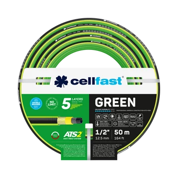 CELLFAST Locsolótömlő 5 rétegű GREEN 1/2" 50 m