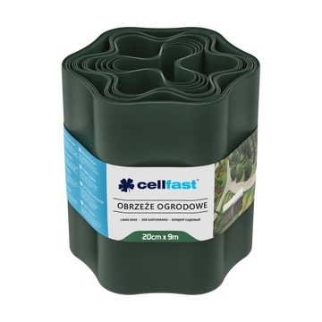 CELLFAST Ágyásszegély hullámos 20 cm x 9 m sötétzöld CELLFAST Ágyásszegély hullámos 20 cm x 9 m sötétzöld
