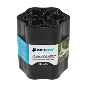 CELLFAST Ágyásszegély hullámos 20 cm x 9 m fekete CELLFAST Ágyásszegély hullámos 20 cm x 9 m fekete