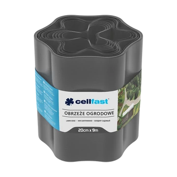 CELLFAST Ágyásszegély hullámos 20 cm x 9 m grafit CELLFAST Ágyásszegély hullámos 20 cm x 9 m grafit