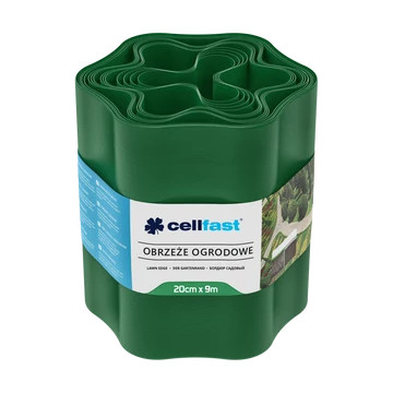 CELLFAST Ágyásszegély hullámos 20 cm x 9 m zöld CELLFAST Ágyásszegély hullámos 20 cm x 9 m zöld