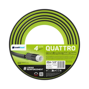 CELLFAST Locsolótömlő 4 rétegű QUATTRO 1/2" 25 m