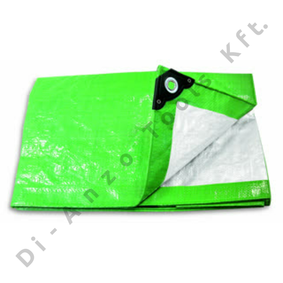 Ponyva, 4x5m, zöld színű, 110 g/m2, UV védelemmel,  PRETUL