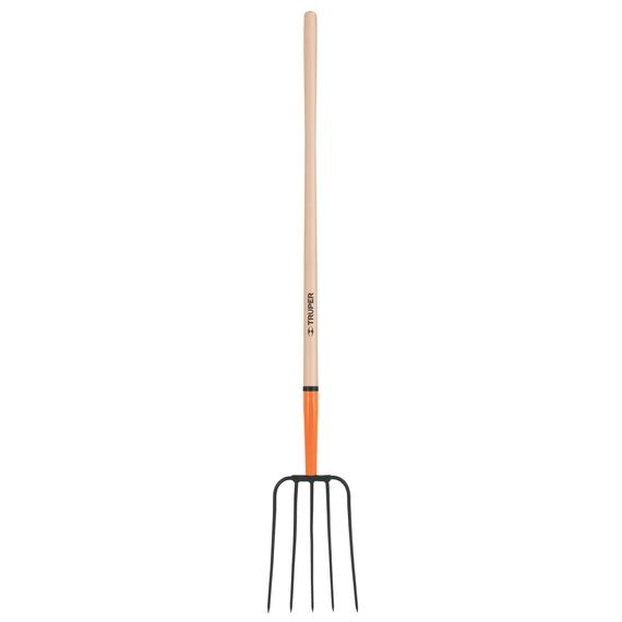 Vasvilla, 5 ágú, lakkozott fa nyél, 23cm széles kovácsolt fej, teljes hossz: 153cm
