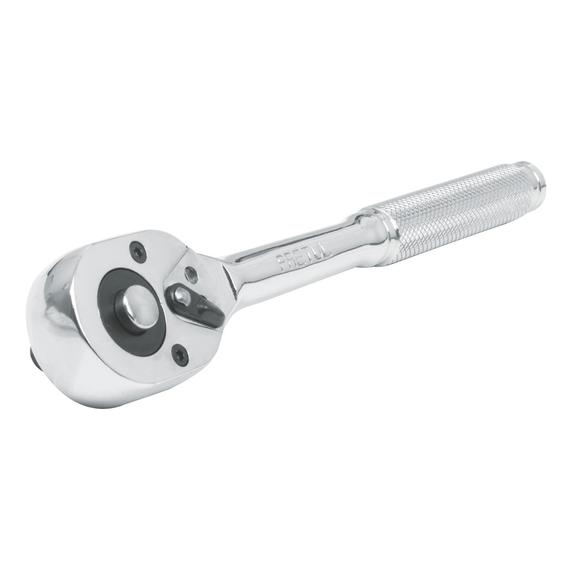 Racsnis hajtókar, 1/2", 23cm hosszú, gyorskioldó gombbal, csúszásmentes markolat, PRETUL