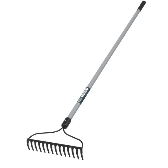 Gereblye, 35cm széles fej, 14 fog, üvegszálas nyél, teljes hossz: 155cm