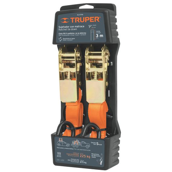 Spanifer, 3m hosszú, 25mm széles, 2 db, terhelhetőség: 225kg,  fém „S”kampó