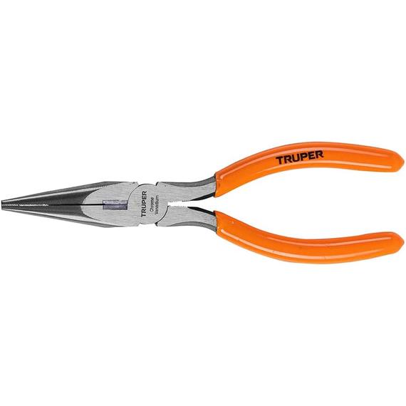 Hegyesvégű fogó, csúszásmentes markolat, 18cm