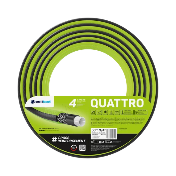 CELLFAST Locsolótömlő 4 rétegű QUATTRO 3/4" 50 m
